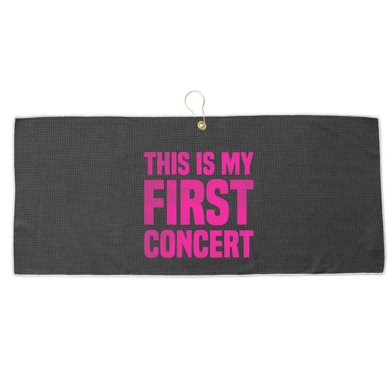 This Is My First Concert Music Event Large Microfiber Waffle Golf Towel