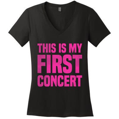 This Is My First Concert Music Event Women's V-Neck T-Shirt