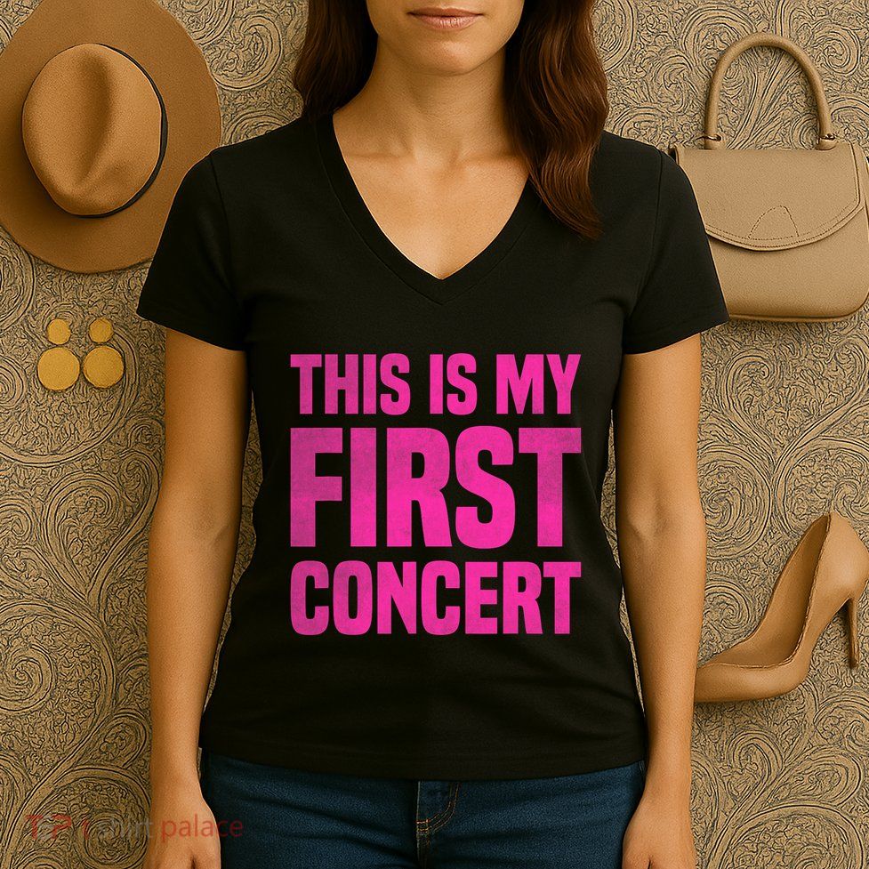 This Is My First Concert Music Event Women's V-Neck T-Shirt