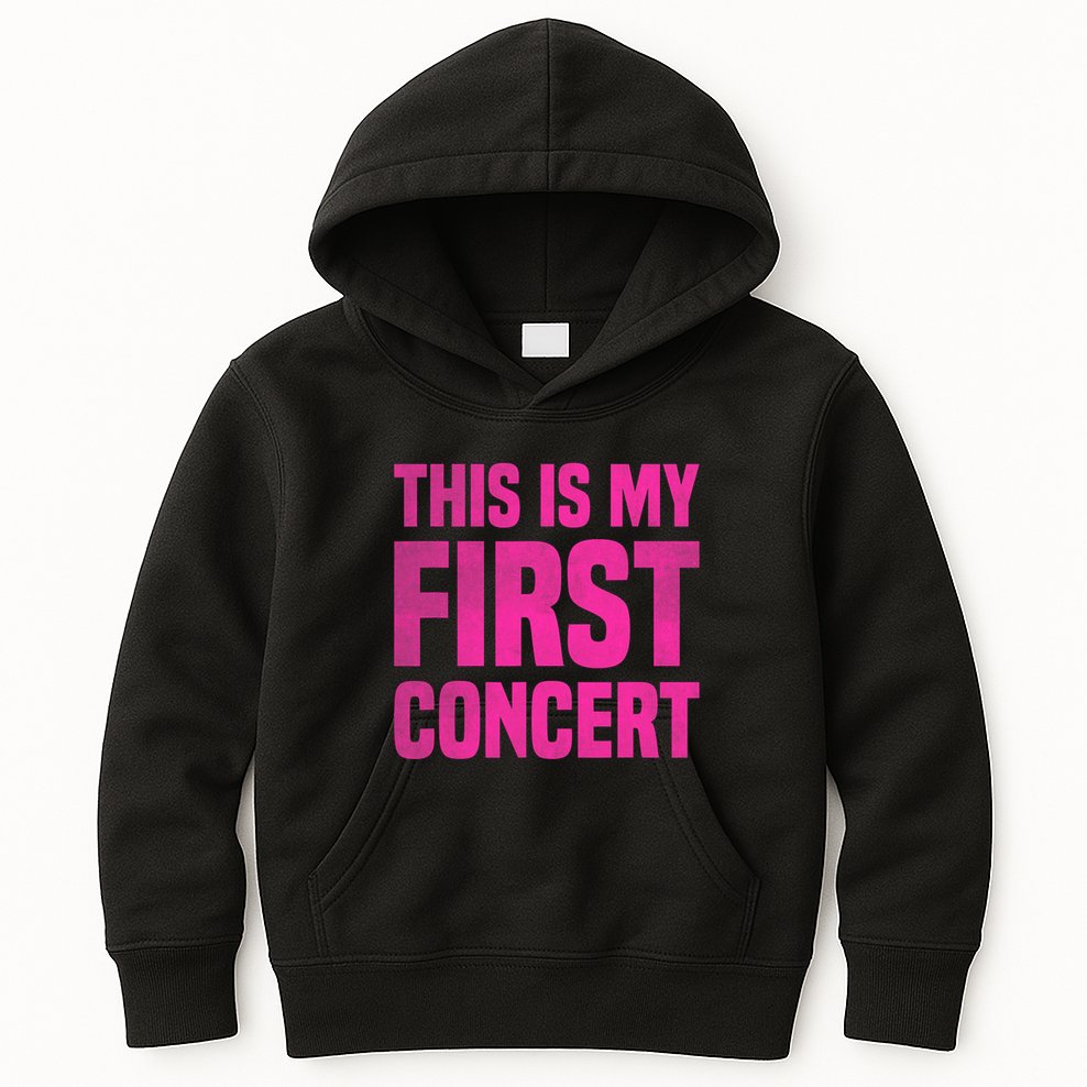 This Is My First Concert Music Event Kids Hoodie