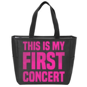 This Is My First Concert Music Event Zip Tote Bag