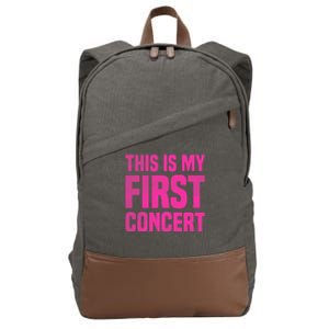 This Is My First Concert Music Event Cotton Canvas Backpack