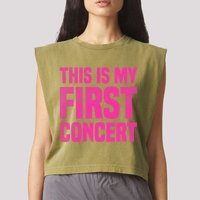 This Is My First Concert Music Event Garment-Dyed Women's Muscle Tee