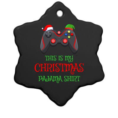 This Is My Christmas Pajamas Gamer Video Game Christmas Cool Gift Ceramic Star Ornament