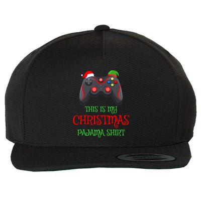 This Is My Christmas Pajamas Gamer Video Game Christmas Cool Gift Wool Snapback Cap