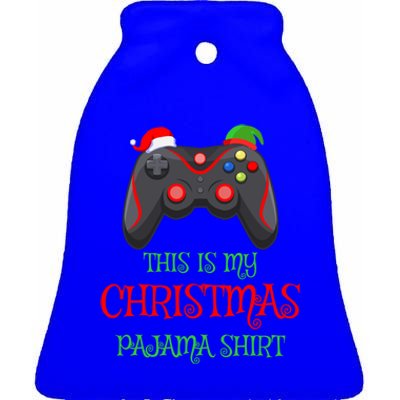 This Is My Christmas Pajamas Gamer Video Game Christmas Cool Gift Ceramic Bell Ornament