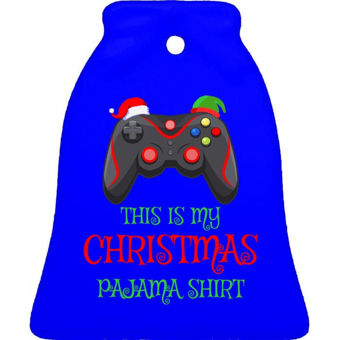 This Is My Christmas Pajamas Gamer Video Game Christmas Cool Gift Ceramic Bell Ornament