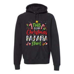 This Is My Christmas Pajama Matching Family Pajamas Premium Hoodie