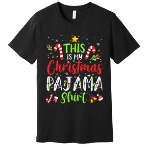 This Is My Christmas Pajama Matching Family Pajamas Premium T-Shirt