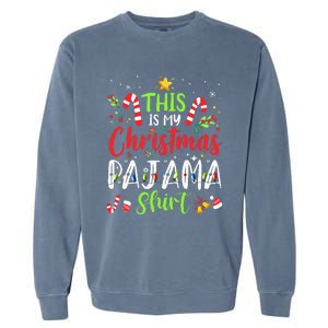 This Is My Christmas Pajama Matching Family Pajamas Garment-Dyed Sweatshirt