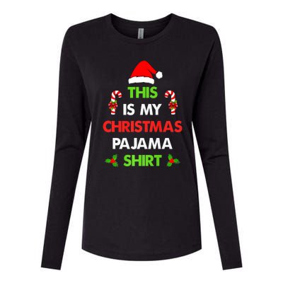 This Is My Christmas Pajama Funny Xmas Pjs Womens Cotton Relaxed Long Sleeve T-Shirt