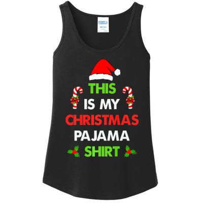 This Is My Christmas Pajama Funny Xmas Pjs Ladies Essential Tank