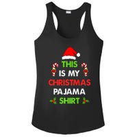 This Is My Christmas Pajama Funny Xmas Pjs Ladies PosiCharge Competitor Racerback Tank