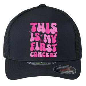 This Is My First Concert Music Event Retro Groovy Flexfit Unipanel Trucker Cap