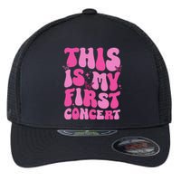 This Is My First Concert Music Event Retro Groovy Flexfit Unipanel Trucker Cap