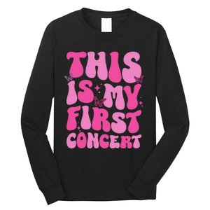 This Is My First Concert Music Event Retro Groovy Long Sleeve Shirt