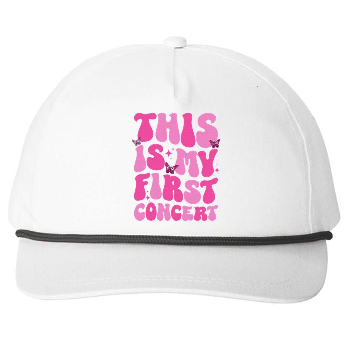 This Is My First Concert Music Event Retro Groovy Snapback Five-Panel Rope Hat