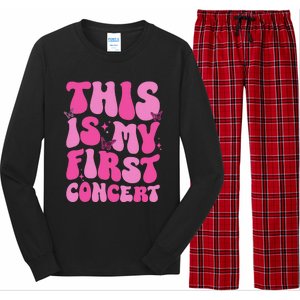 This Is My First Concert Music Event Retro Groovy Long Sleeve Pajama Set