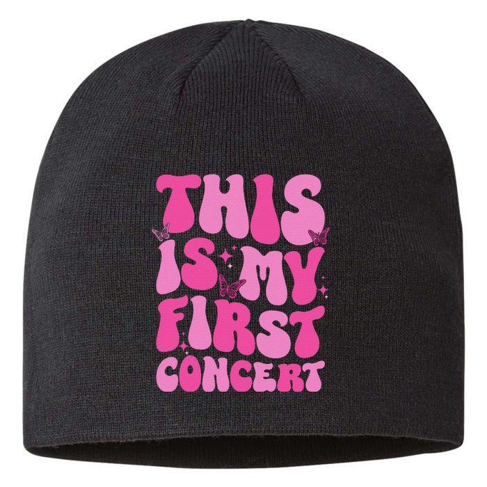 This Is My First Concert Music Event Retro Groovy Sustainable Beanie