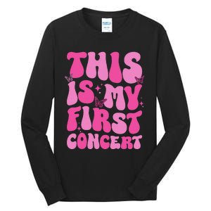 This Is My First Concert Music Event Retro Groovy Tall Long Sleeve T-Shirt