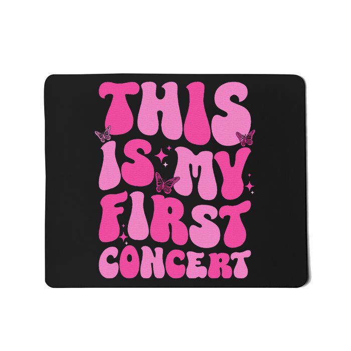 This Is My First Concert Music Event Retro Groovy Mousepad