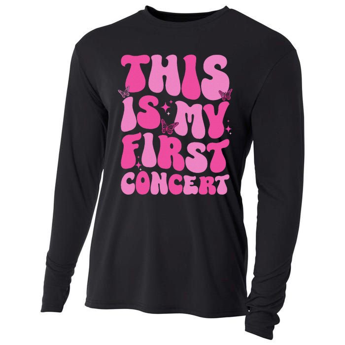 This Is My First Concert Music Event Retro Groovy Cooling Performance Long Sleeve Crew