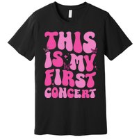 This Is My First Concert Music Event Retro Groovy Premium T-Shirt