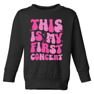 This Is My First Concert Music Event Retro Groovy Toddler Sweatshirt