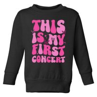 This Is My First Concert Music Event Retro Groovy Toddler Sweatshirt