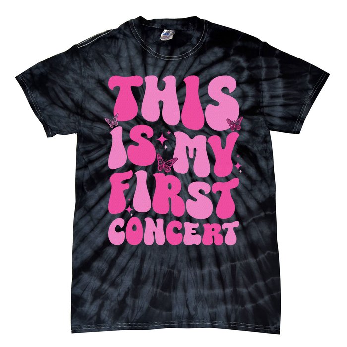 This Is My First Concert Music Event Retro Groovy Tie-Dye T-Shirt