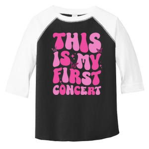 This Is My First Concert Music Event Retro Groovy Toddler Fine Jersey T-Shirt