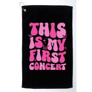 This Is My First Concert Music Event Retro Groovy Platinum Collection Golf Towel