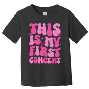 This Is My First Concert Music Event Retro Groovy Toddler T-Shirt