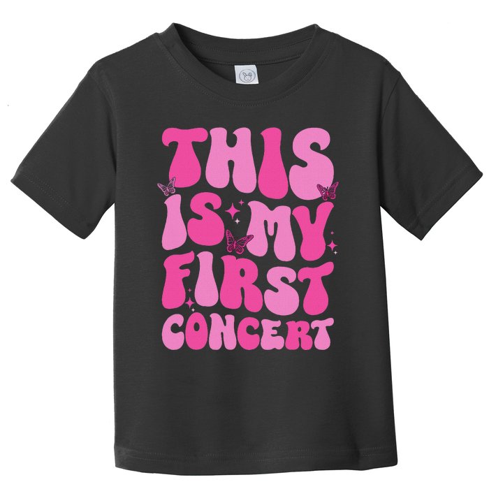 This Is My First Concert Music Event Retro Groovy Toddler T-Shirt