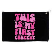 This Is My First Concert Music Event Retro Groovy Grommeted Golf Towel