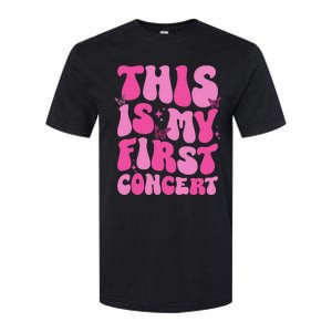 This Is My First Concert Music Event Retro Groovy Softstyle CVC T-Shirt