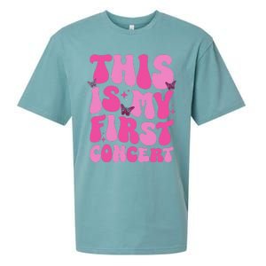 This Is My First Concert Music Event Retro Groovy Sueded Cloud Jersey T-Shirt