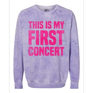 This Is My First Concert Music Event Colorblast Crewneck Sweatshirt