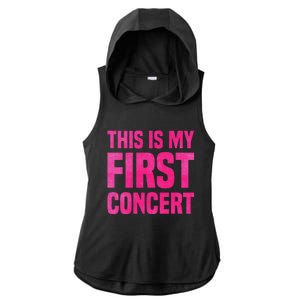 This Is My First Concert Music Event Ladies PosiCharge Tri-Blend Wicking Draft Hoodie Tank