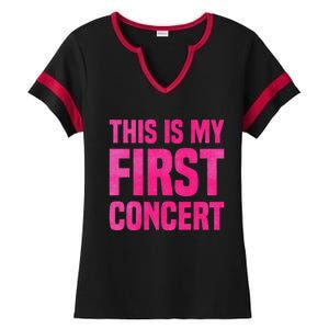 This Is My First Concert Music Event Ladies Halftime Notch Neck Tee