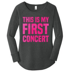 This Is My First Concert Music Event Women's Perfect Tri Tunic Long Sleeve Shirt