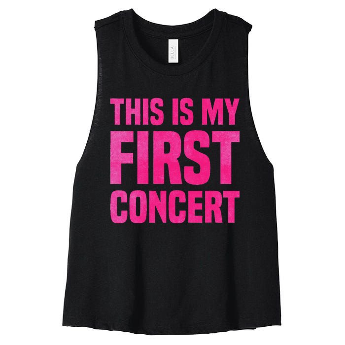 This Is My First Concert Music Event Women's Racerback Cropped Tank