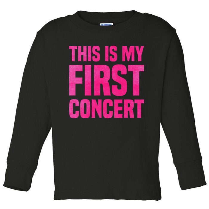 This Is My First Concert Music Event Toddler Long Sleeve Shirt