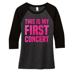 This Is My First Concert Music Event Women's Tri-Blend 3/4-Sleeve Raglan Shirt