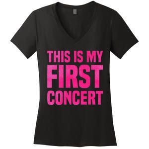 This Is My First Concert Music Event Women's V-Neck T-Shirt