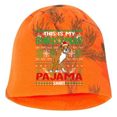 This Is My Christmas Boxer Dog Pajama Merry Xmas Cool Gift Kati - Camo Knit Beanie