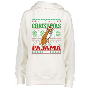 This Is My Christmas Boxer Dog Pajama Merry Xmas Cool Gift Womens Funnel Neck Pullover Hood