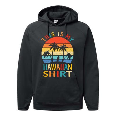 This Is My Hawaiian Tropical Luau Costume Party Hawaii Performance Fleece Hoodie