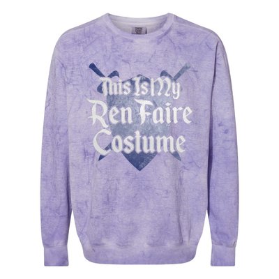 This Is My Ren Faire Costume Funny Renaissance Fair Graphic Colorblast Crewneck Sweatshirt