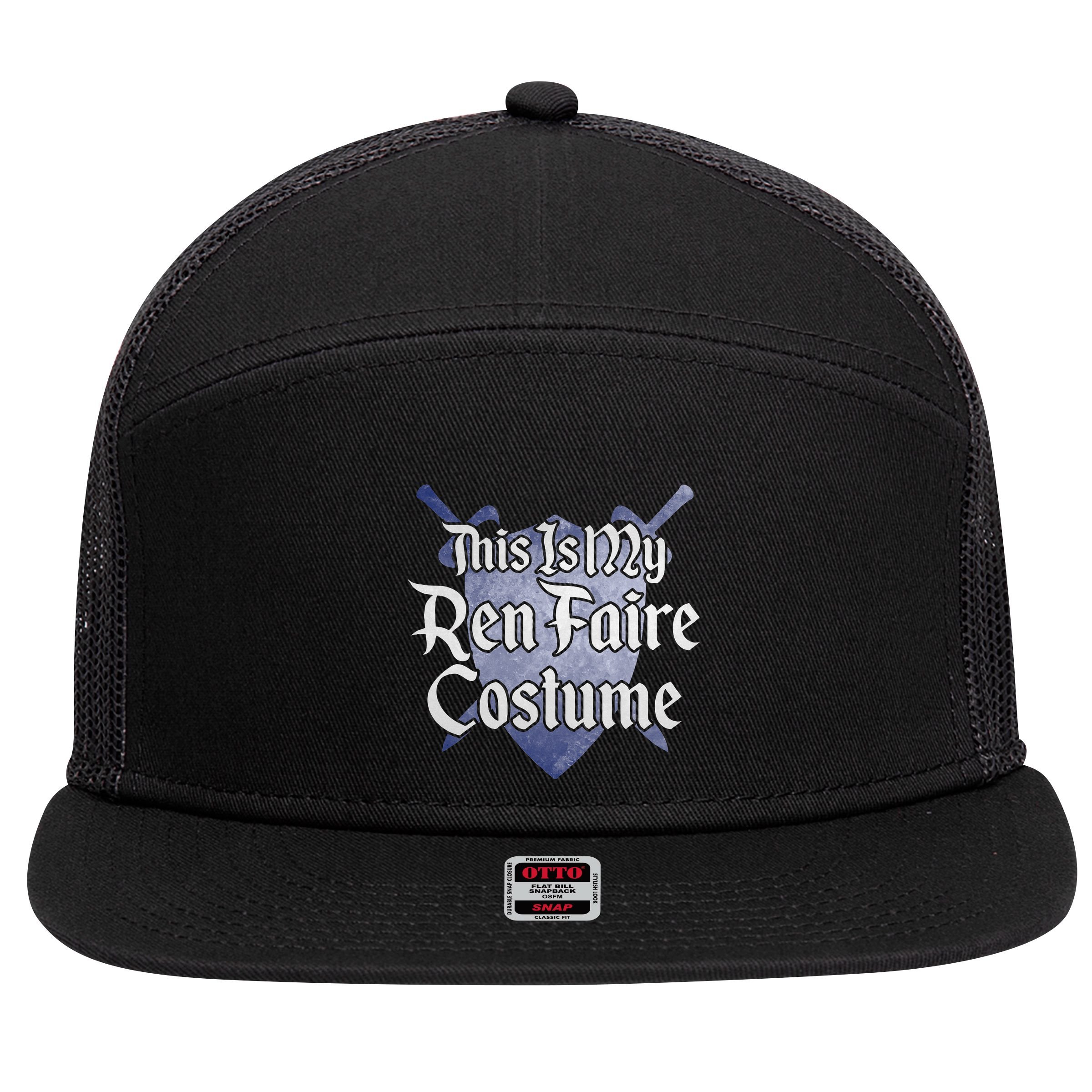 This Is My Ren Faire Costume Funny Renaissance Fair Graphic 7 Panel Mesh Trucker Snapback Hat